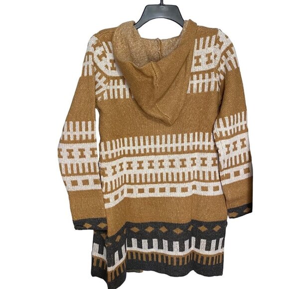 Love by Design Apollo Hooded Aztec Tribal Pattern Cardigan Size Medium - Picture 3 of 12